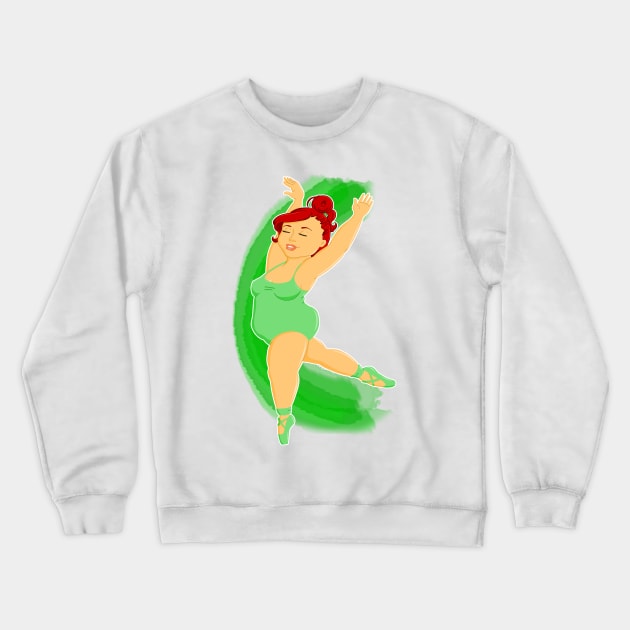 Ballet Girl Crewneck Sweatshirt by scoffin